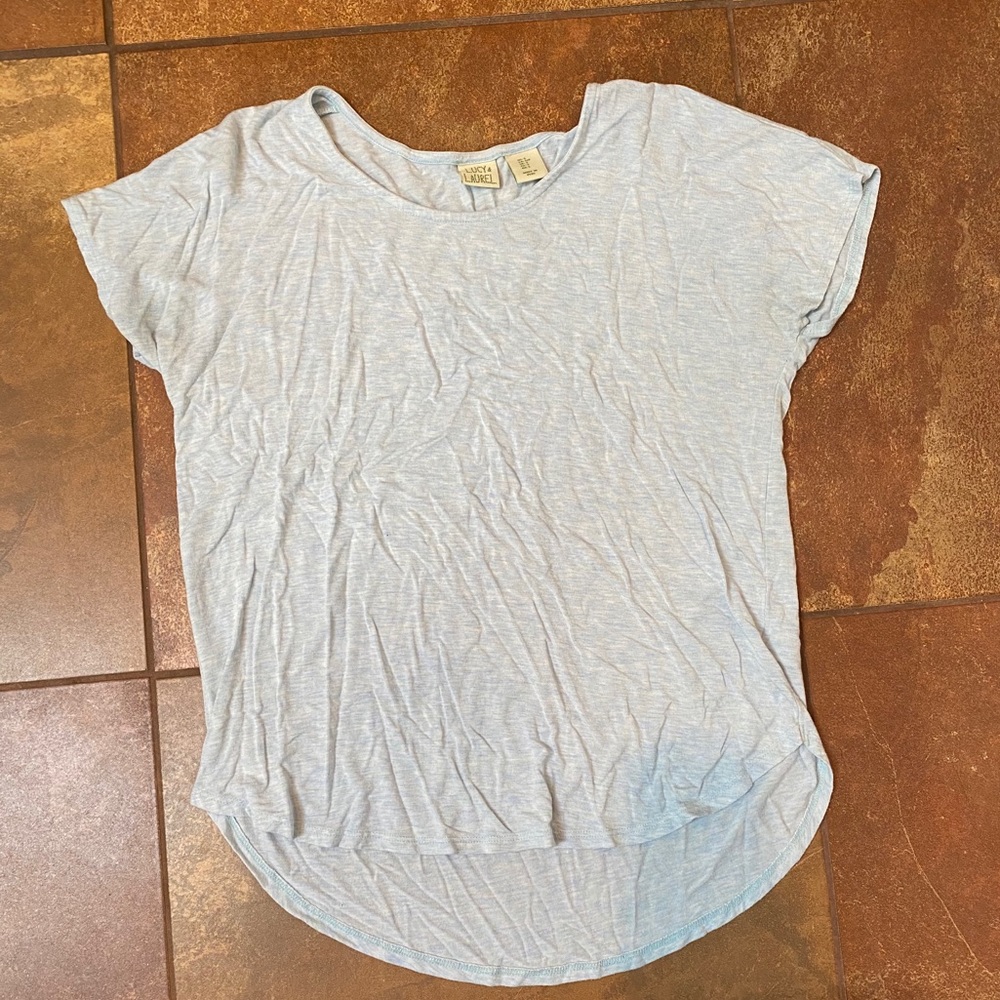 Dusty light blue cotton tshirt